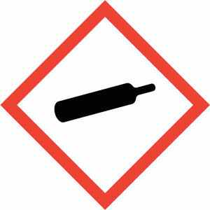 Varningssymbol som symboliserar gas.
